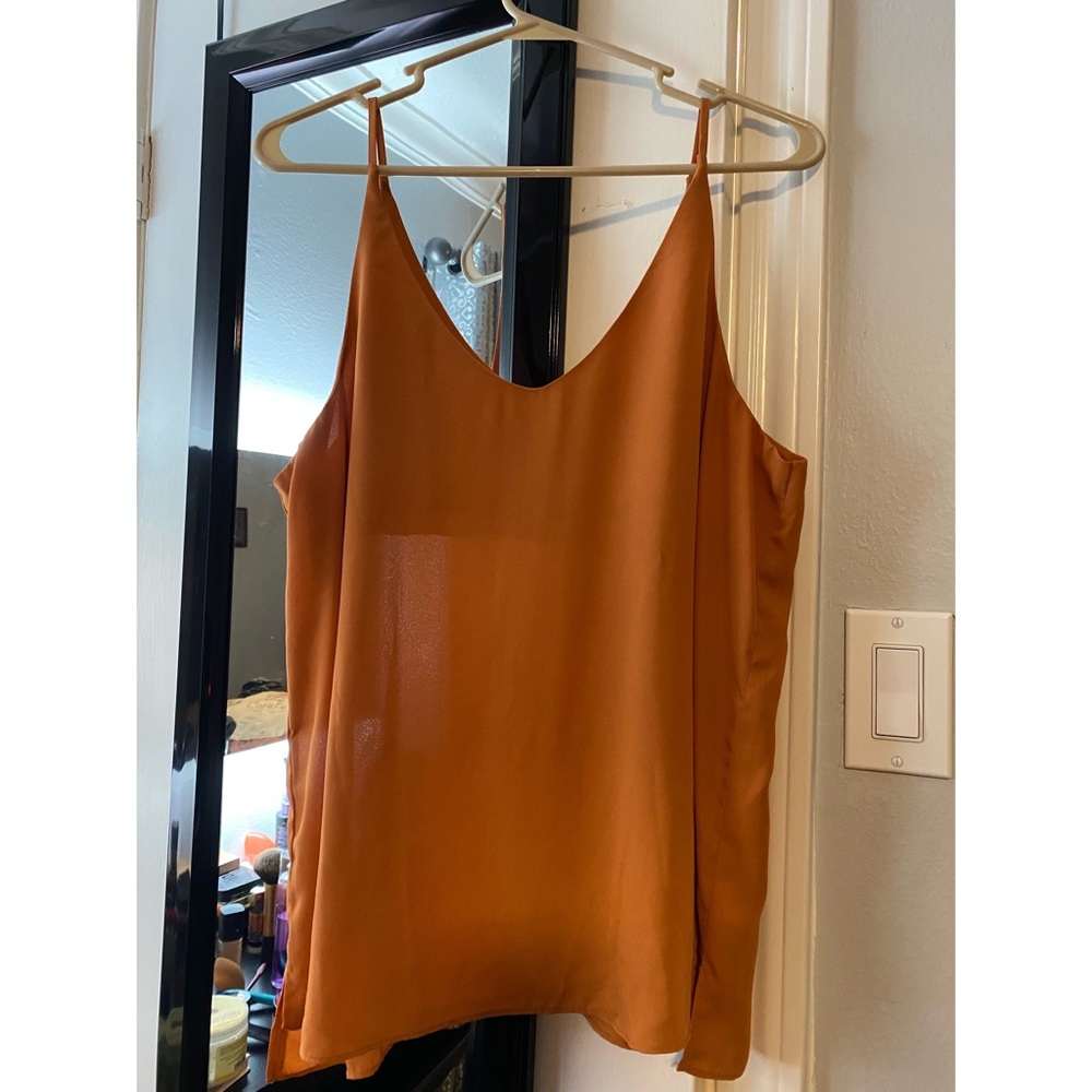 Brown Top with Straps